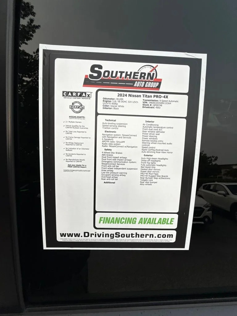 Used 2024 White Nissan PRO-4X image 14