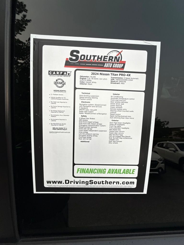 Used 2024 White Nissan PRO-4X image 15