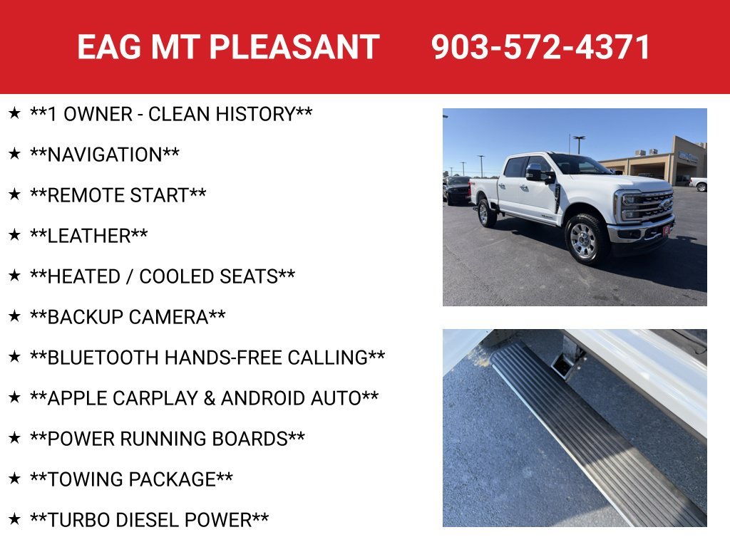 Used 2024 Oxford White Ford Lariat image 4