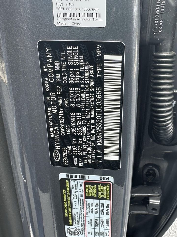 New 2026 Ecotronic Gray Pearl Hyundai SEL Premium 7P image 32