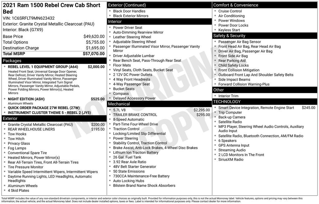 Used 2021 Gray Ram Rebel image 24
