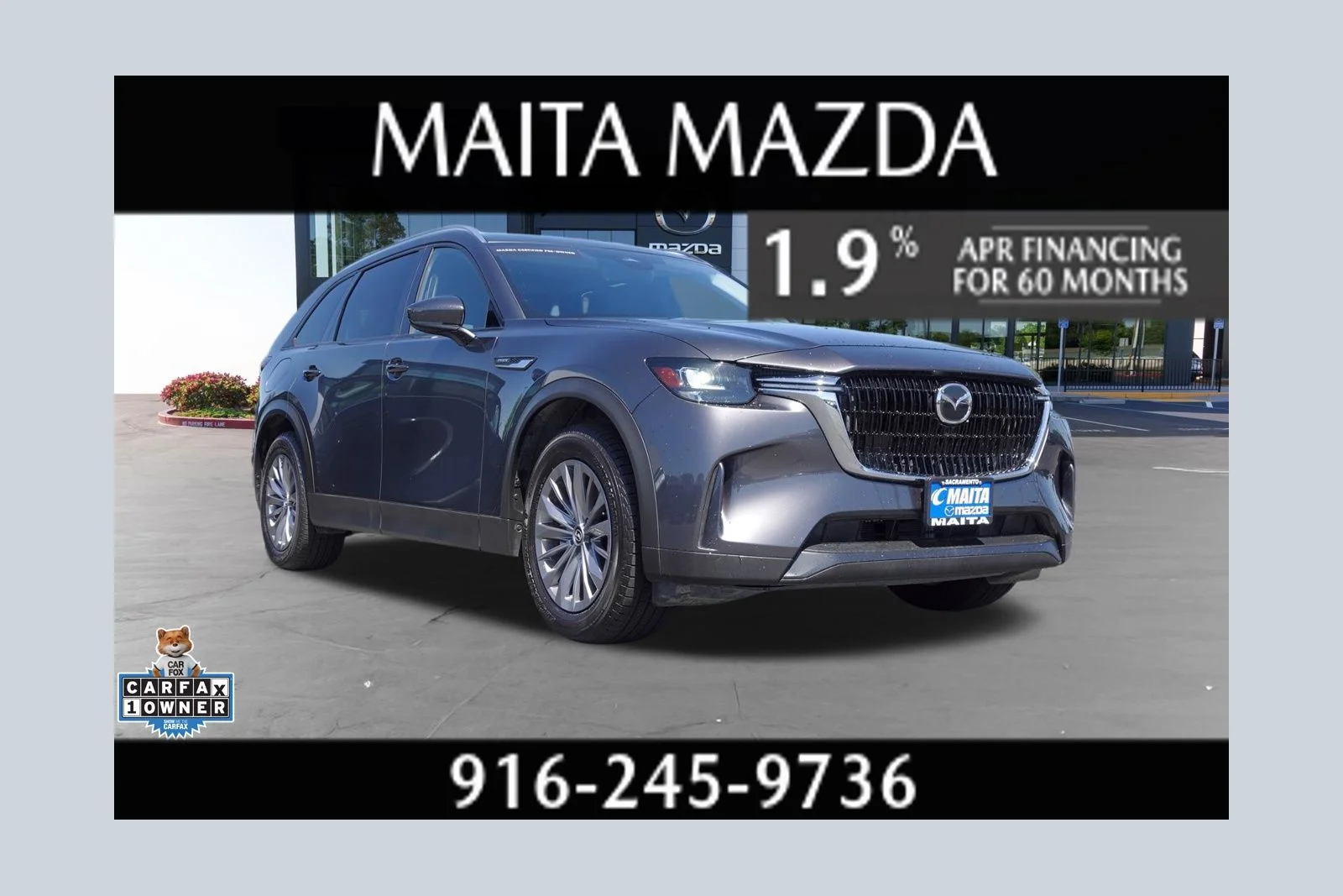 Certified Used 2024 Machine Gray Metallic Mazda Preferred image 1