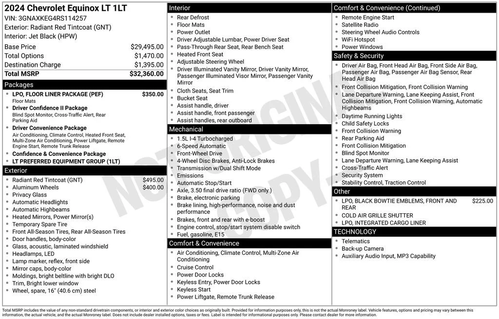 Used 2024 Radiant Red Tintcoat Chevrolet LT image 4