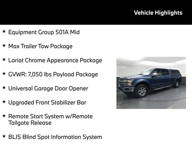 Used 2019 Blue Ford Lariat image 5