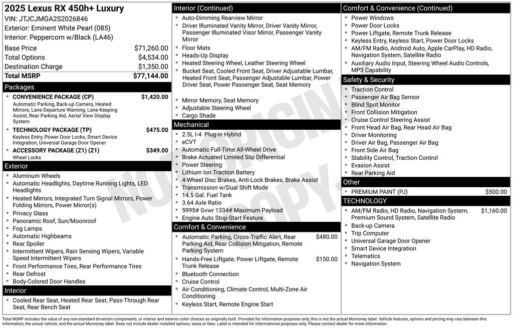 Used 2025 White Lexus 450h+ Luxury image 6