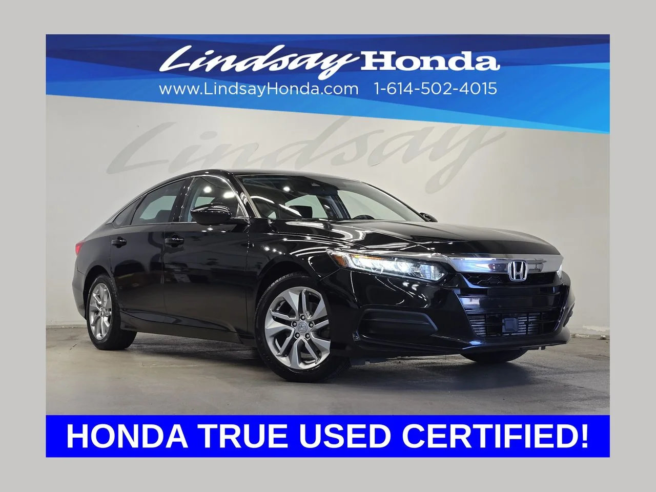 Certified Used 2019 Crystal Black Pearl Honda LX image 1