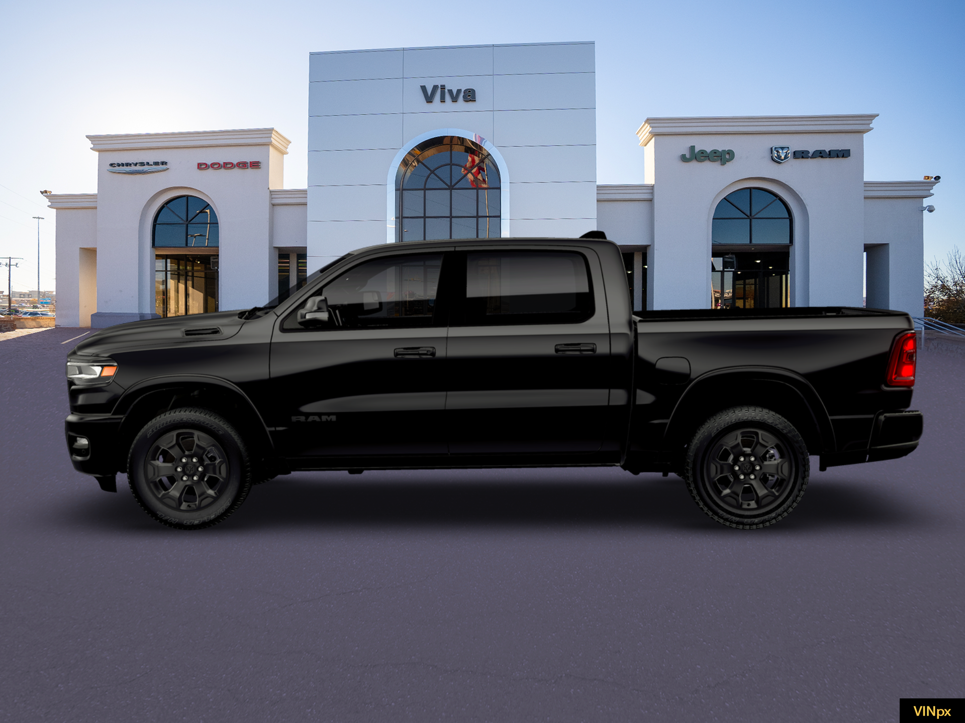 New 2026 Diamond Black Crystal Pearl-Coat Exterior Paint RAM Big Horn/Lone Star image 15