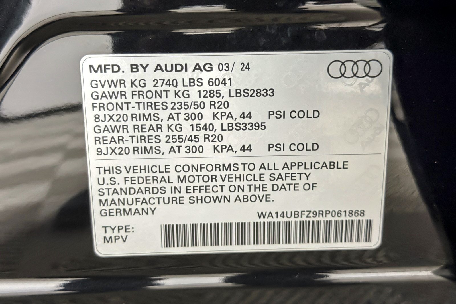 Used 2024 Mythos Black Metallic Audi Prestige 55 quattro image 27