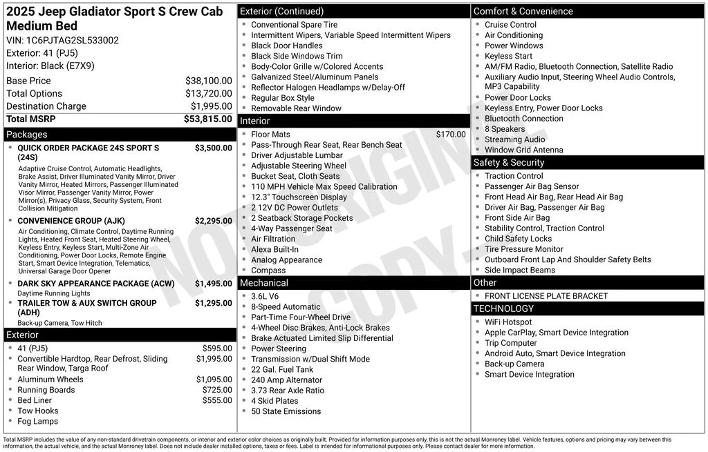 2025 Jeep Gladiator Sport S - Photo 6