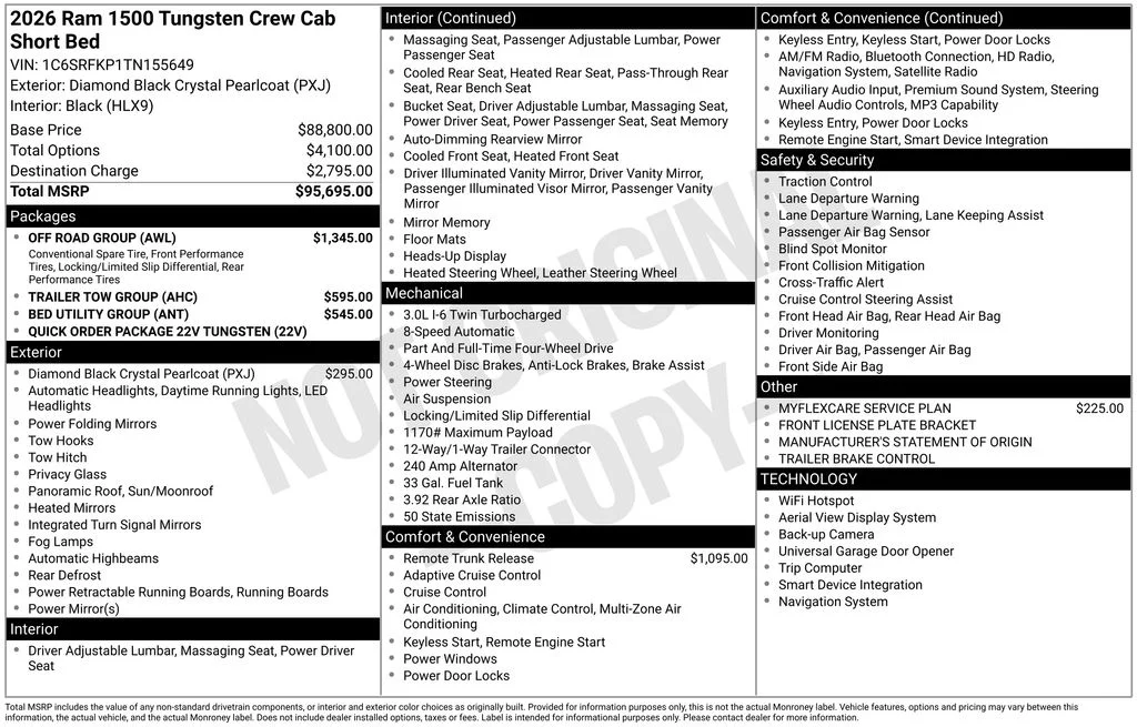 Used 2026 Black Ram Tungsten image 2