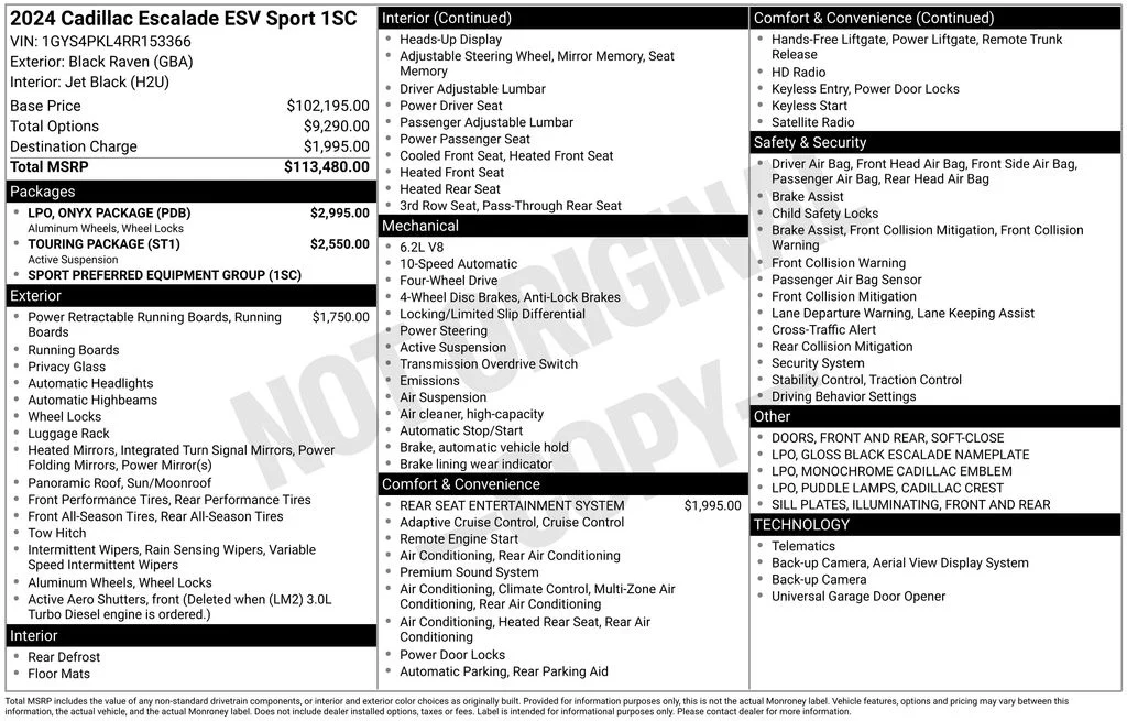 Used 2024 Black Cadillac Sport image 3