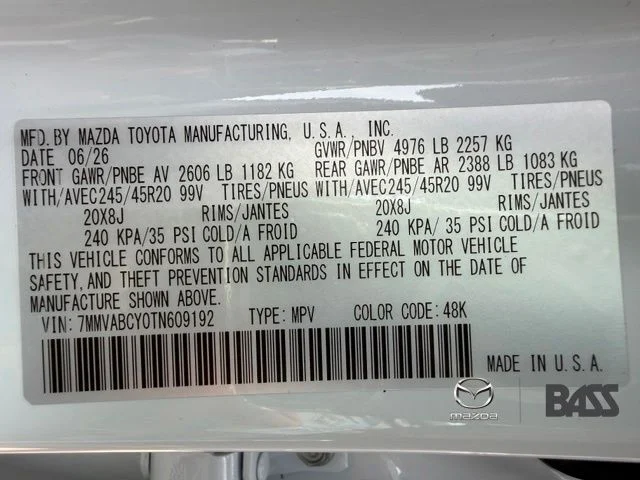 New 2026 Wind Chill Pearl Mazda 2.5 Turbo AWD image 49