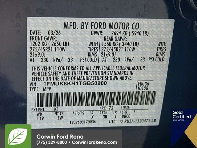 Certified Used 2026 Vapor Blue Metallic Ford ST-Line image 36