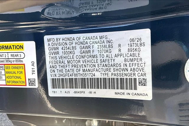 New 2026 Blue Lagoon Pearl Honda 2WD Sport Touring Hybrid image 13