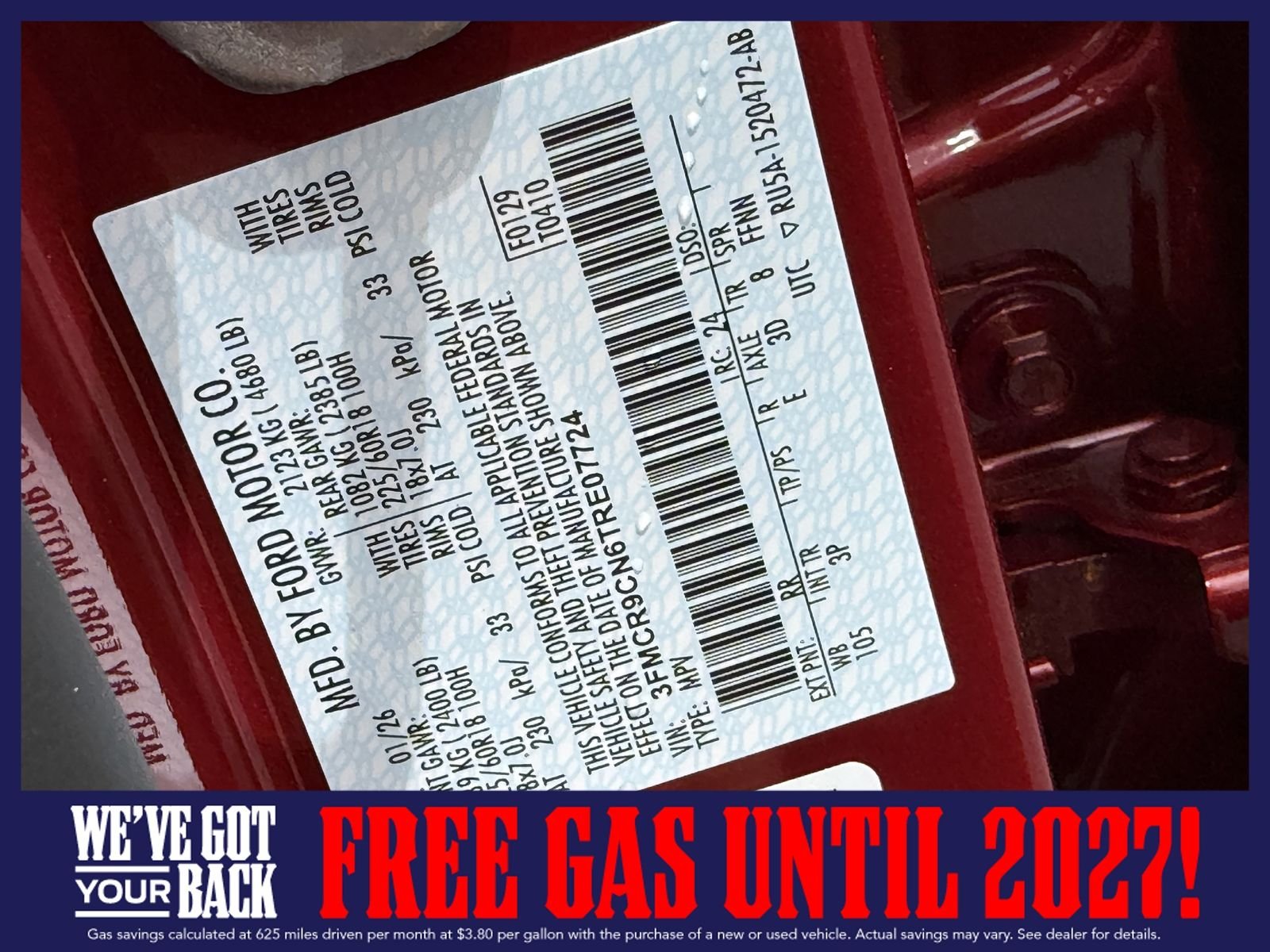 New 2026 Ruby Red Metallic Tinted Clearcoat Ford Outer Banks image 8