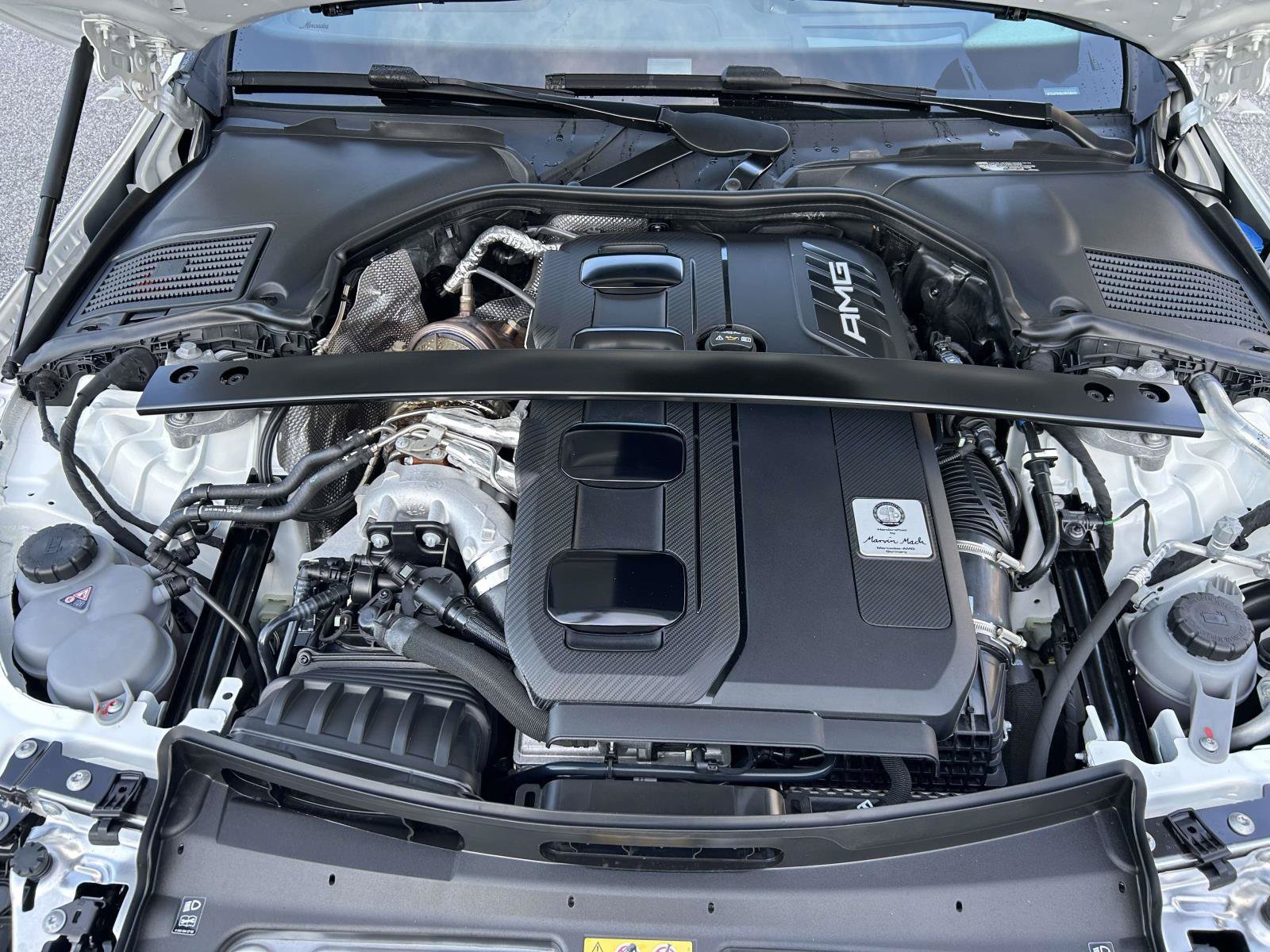 Certified Used 2025 Polar White Mercedes-Benz AMG® C 43 4MATIC® Sedan image 51
