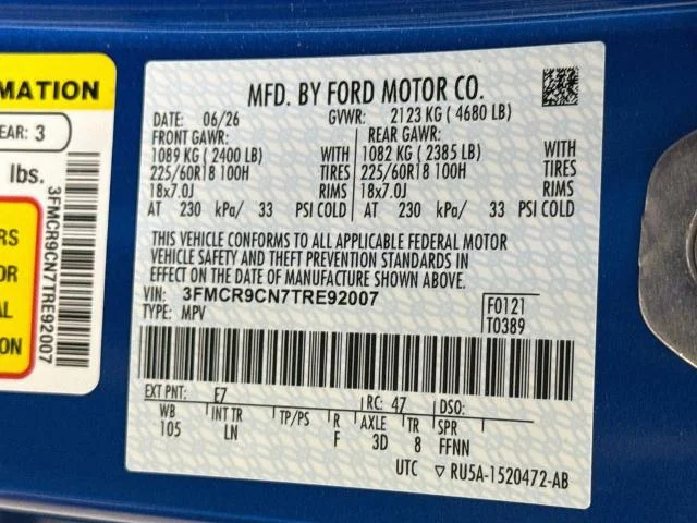 New 2026 Velocity Blue Metallic Ford Outer Banks® image 66