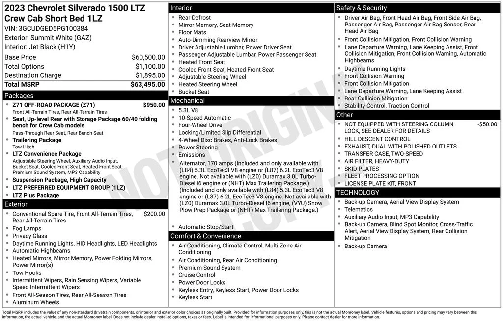 Used 2023 White Chevrolet LTZ image 33