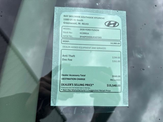 Used 2020 Black Ford SE image 2