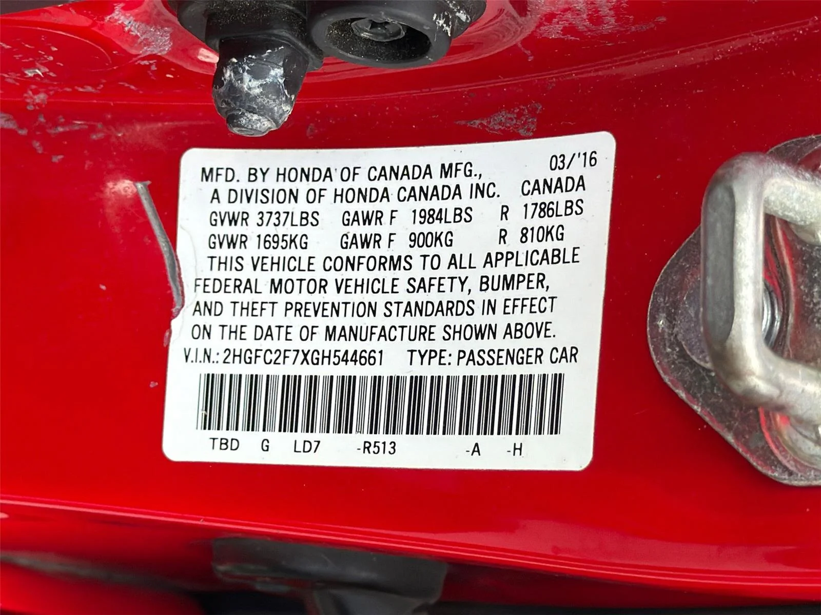 Used 2016 Rallye Red Honda EX image 27