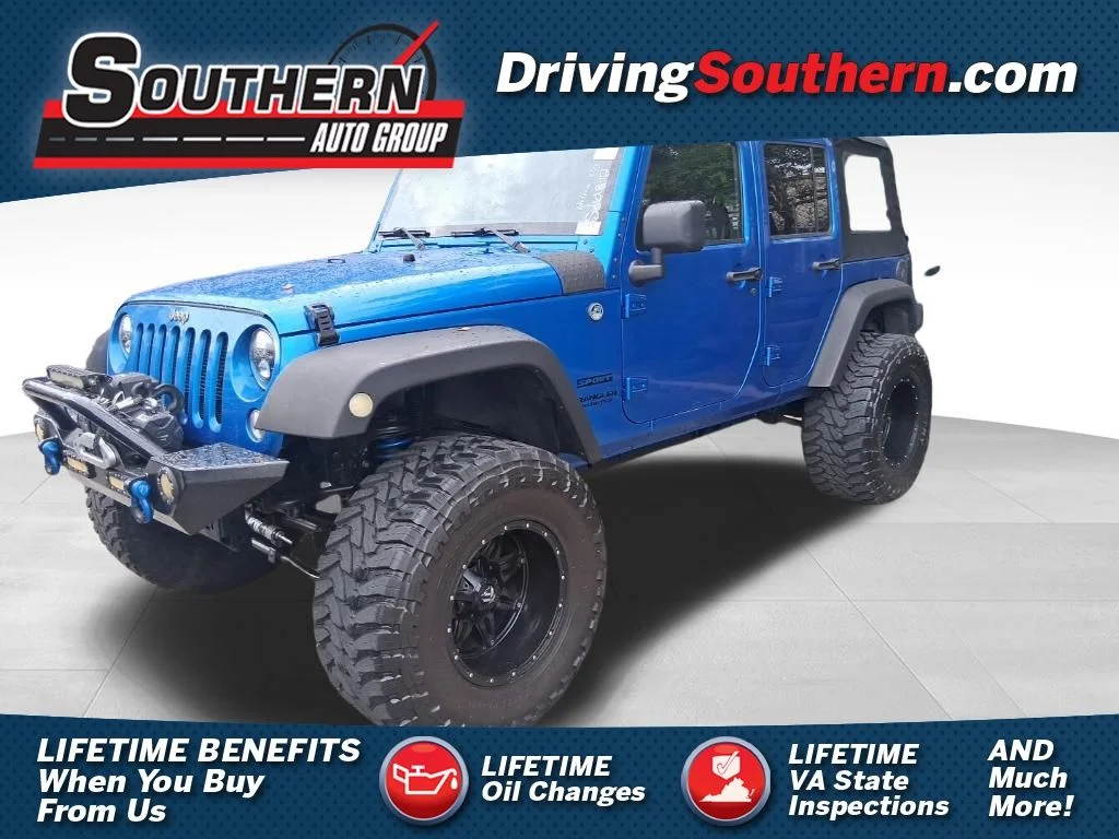 Used 2015 Blue Jeep Unlimited Sport image 1