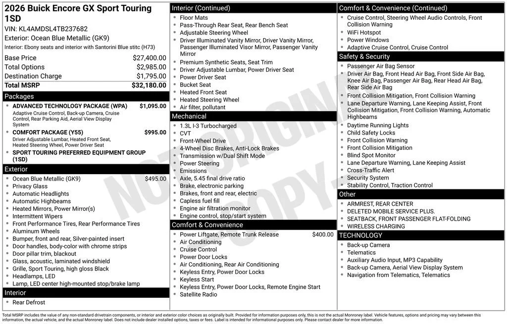 2026 Buick Encore GX Sport Touring's photo