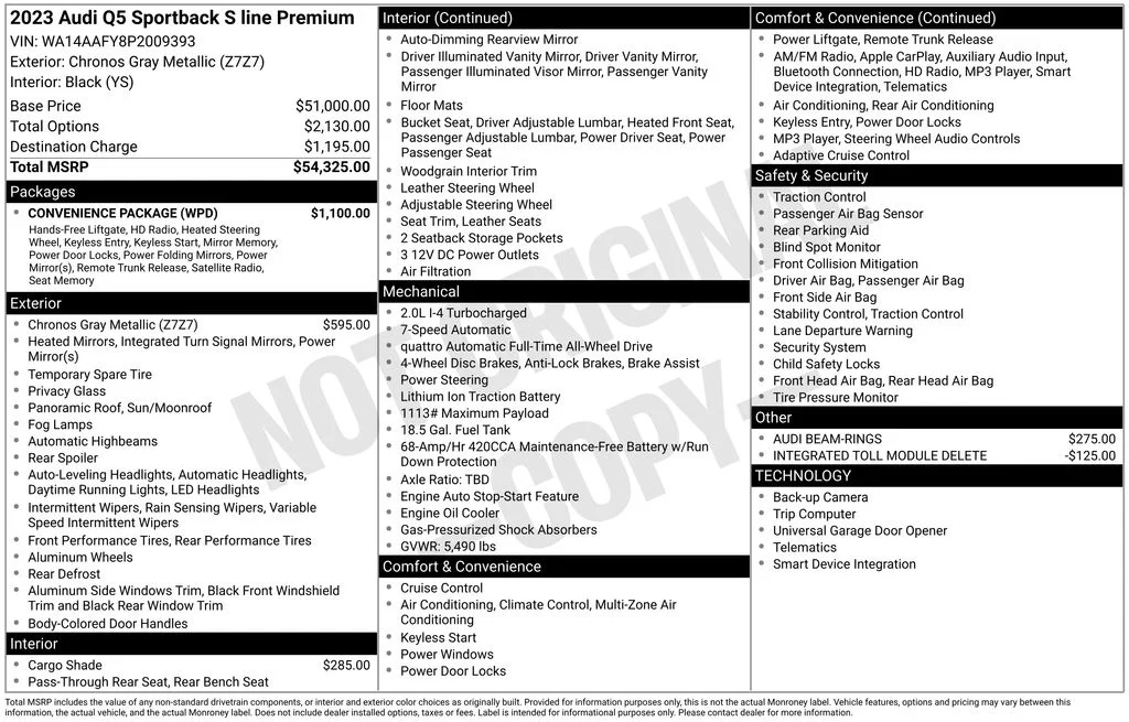 Certified Used 2023 Gray Audi 45 S line Premium image 3