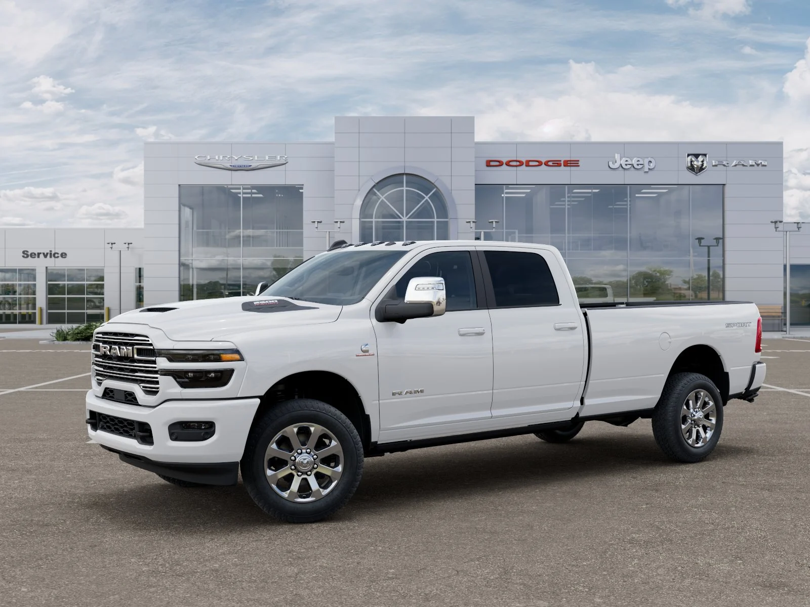 New 2026 Bright White Clear-Coat Exterior Paint RAM Laramie image 29