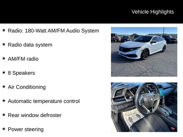 Used 2020 White Honda Sport image 7