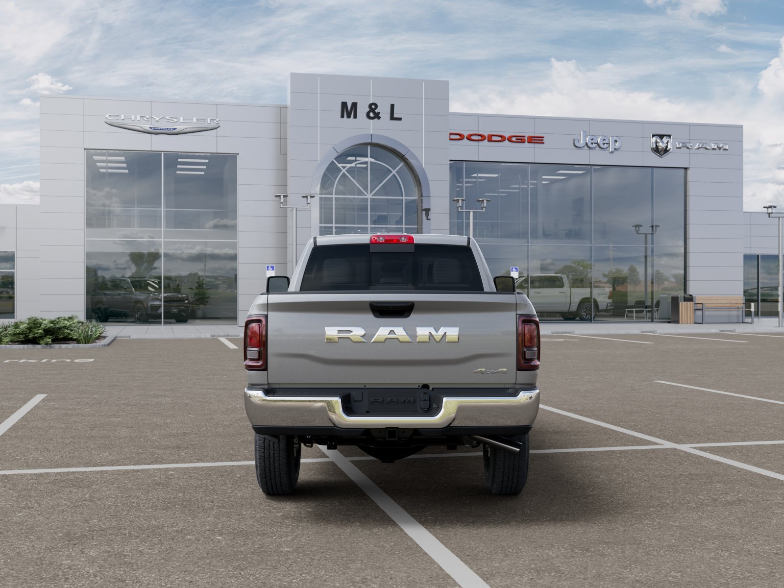 New 2026 Silver-Zynith Exterior Paint RAM Tradesman Crew Cab 4x4 6