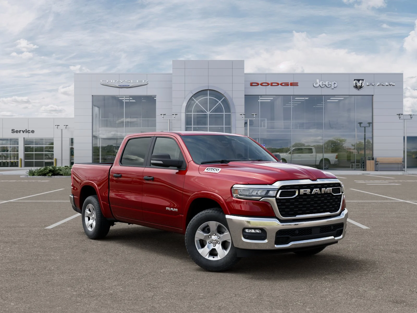 New 2026 Molten Red Pearl-Coat Exterior Paint RAM Big Horn/Lone Star image 5