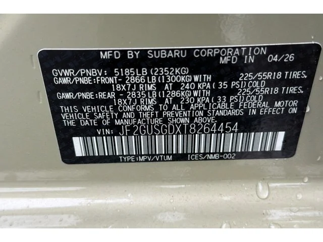 New 2026 SAND DUNE PEARL Subaru Sport Hybrid image 54