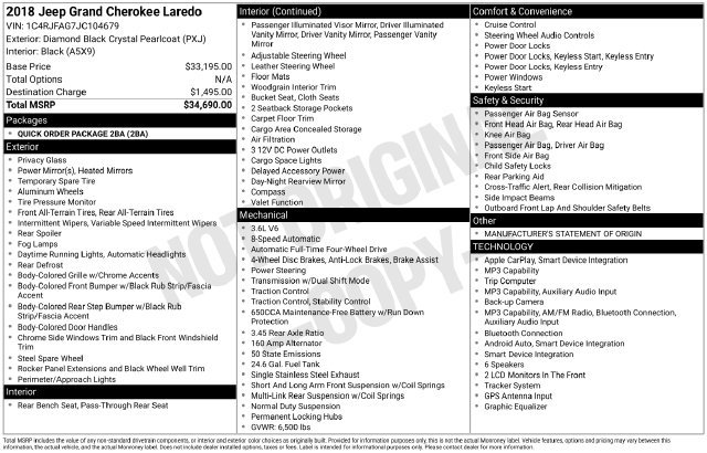 Used 2018 Black Jeep Laredo image 16