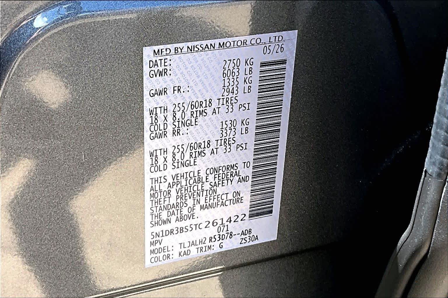 New 2026 Gun Metallic Nissan SV image 17