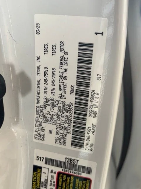 Used 2025 White Toyota SR image 14