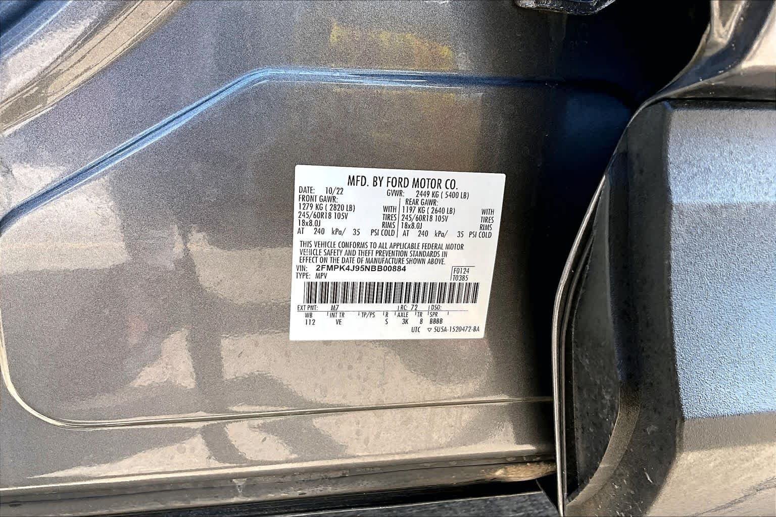 Used 2022 Carbonized Gray Metallic Ford SEL image 32