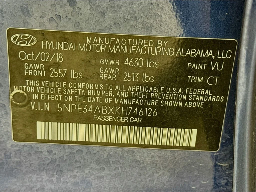 Used 2019 Blue Hyundai Limited image 41