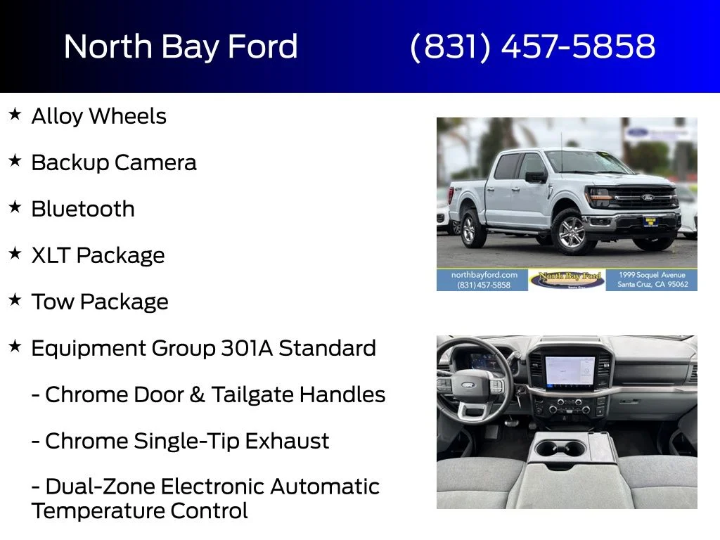 Certified Used 2025 White Metallic Ford XLT image 4