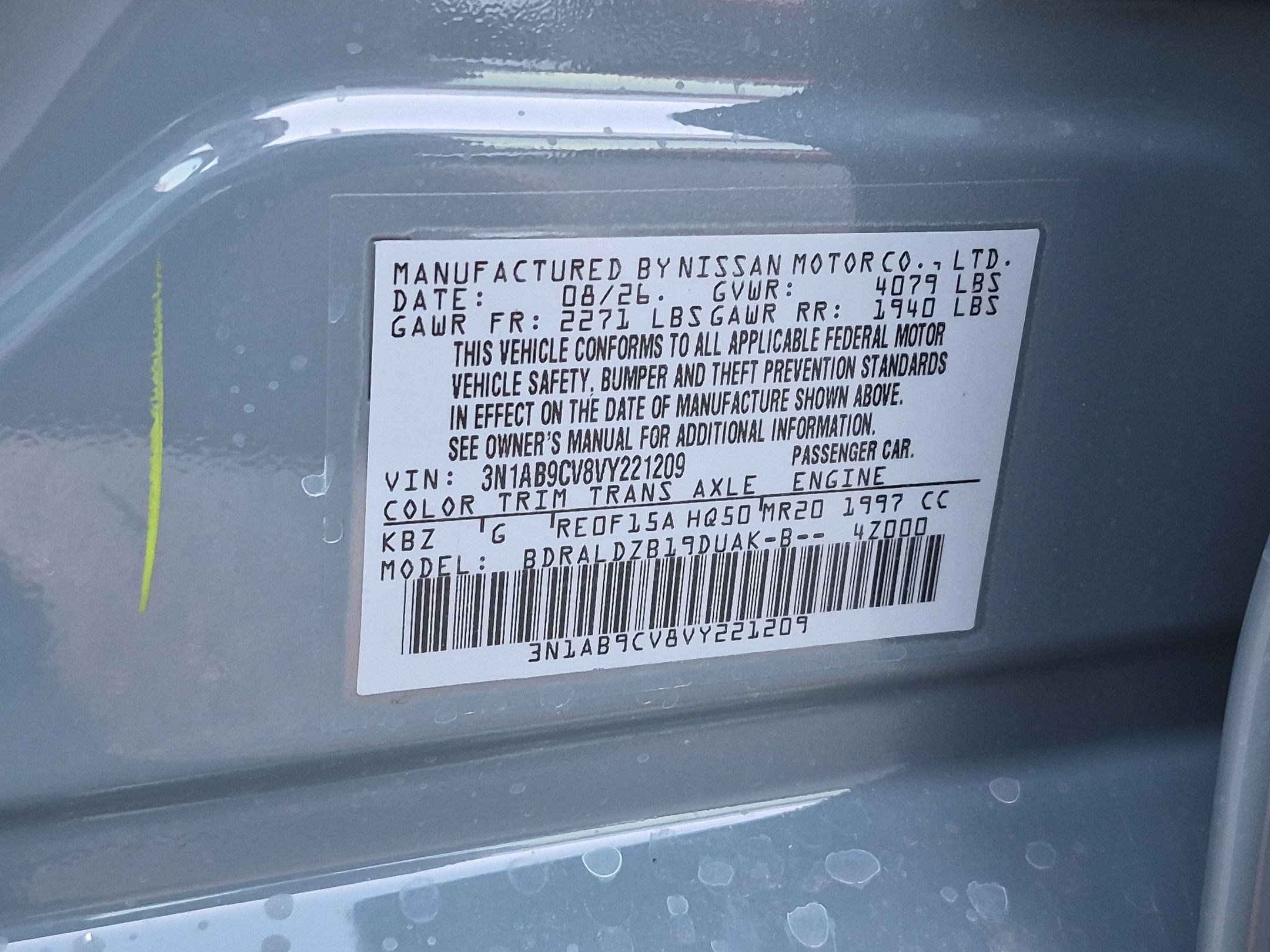 New 2027 Atlantic Gray Metallic Nissan SV image 26