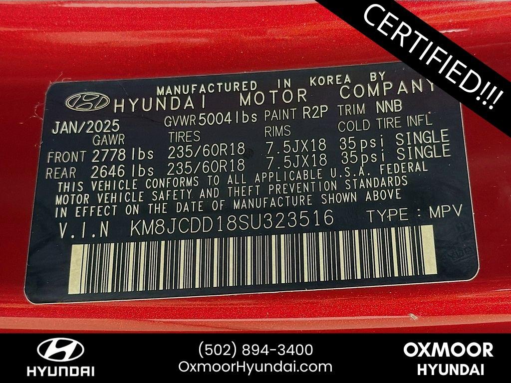 Used 2025 Ultimate Red Hyundai SEL Convenience image 33