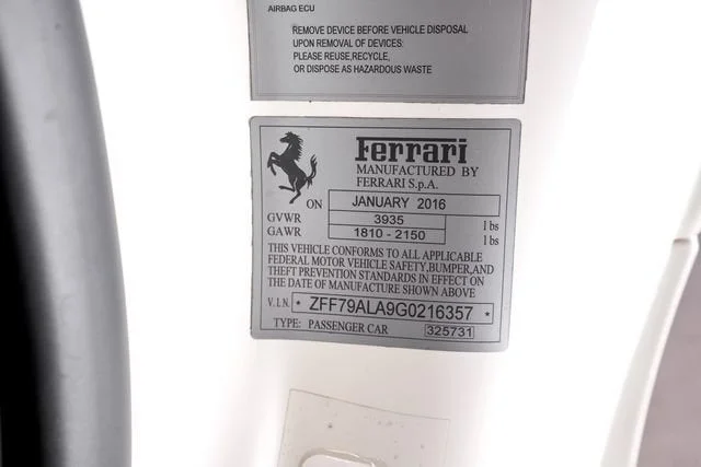 Used 2016 Bianco Avus Ferrari  image 66
