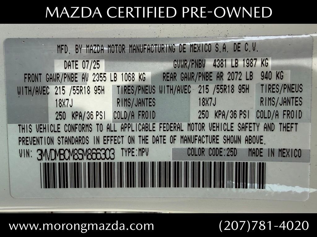 Certified Used 2025 White Mazda 2.5 S Preferred Package image 47