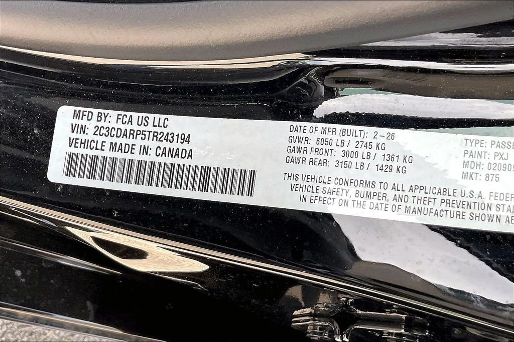 New 2026 Dodge Charger R/T Scat Pack 4D Sedan