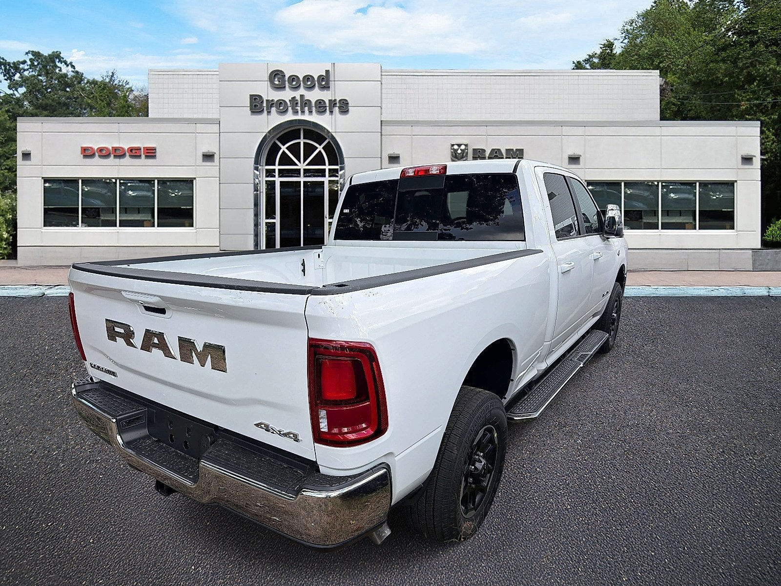 New 2027 Bright White Clear-Coat Exterior Paint RAM Laramie Crew Cab 4x4 6