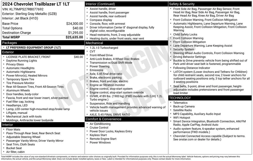 Used 2024 Gray Chevrolet LT image 16