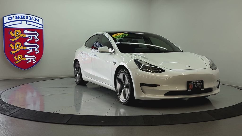 Used 2020 White Tesla Standard Range Plus image 2
