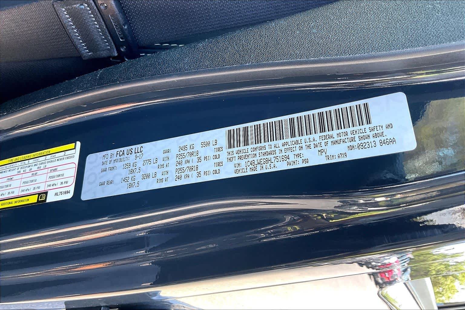 Used 2017 Rhino Clearcoat Jeep Sahara image 30