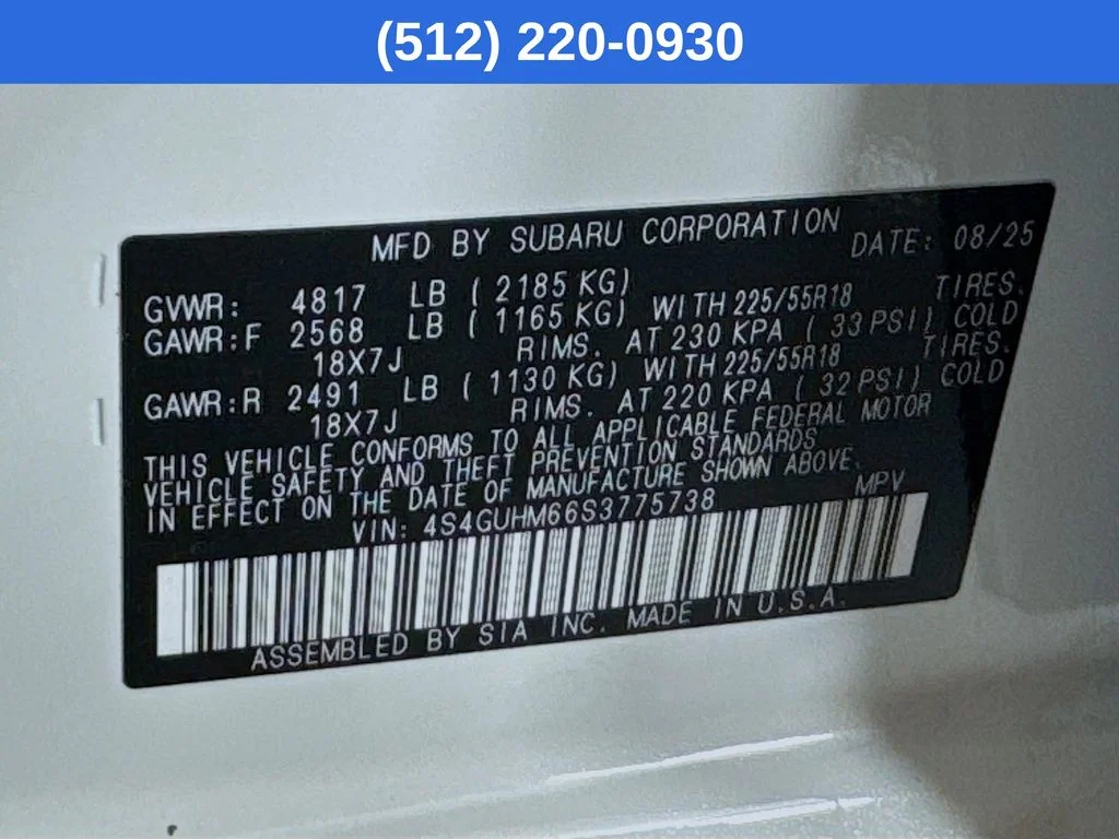 Certified Used 2025 White Subaru Limited image 41