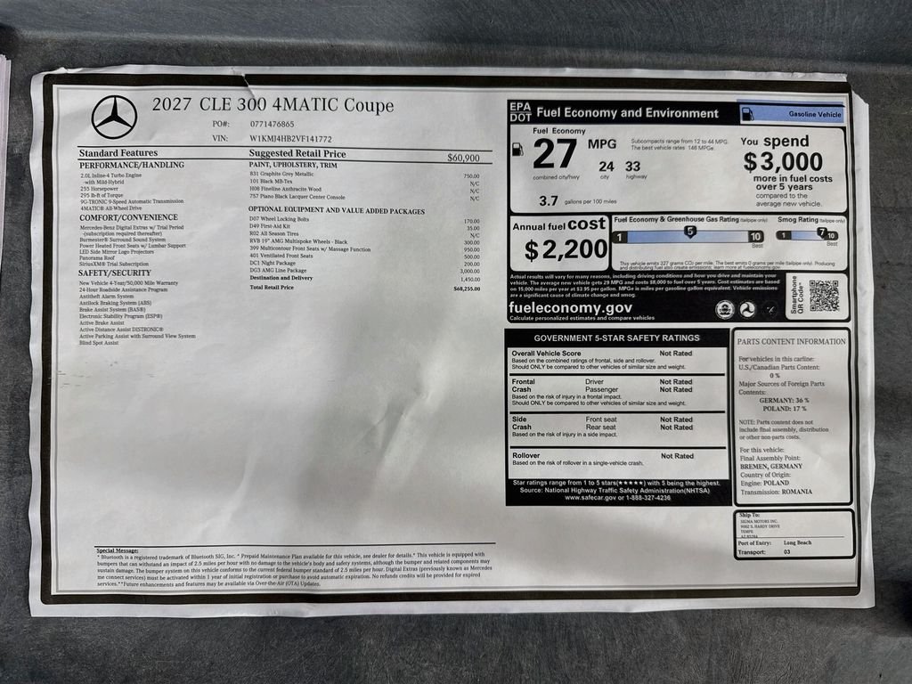 New 2027 Graphite Grey Metallic Mercedes-Benz CLE 300 image 9