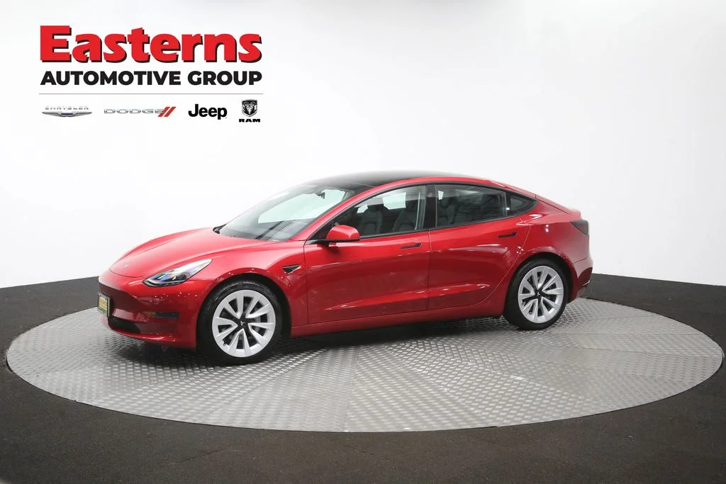 Used 2021 Red Tesla Standard Range Plus image 50